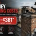 Professional chimney sweep cleaning a brick chimney on a Dallas Fort Worth suburban home with chimney cleaning cost information